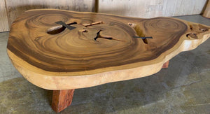 #52-20 Free Form Albezia Wood Coffee Table - On Sale