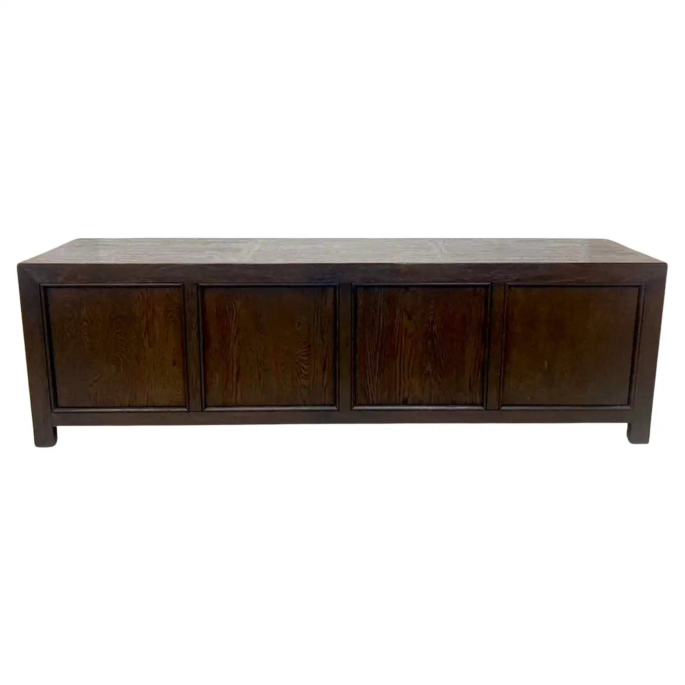 Custom Oak cabinet Dos Gallos open grain buffet credenza
