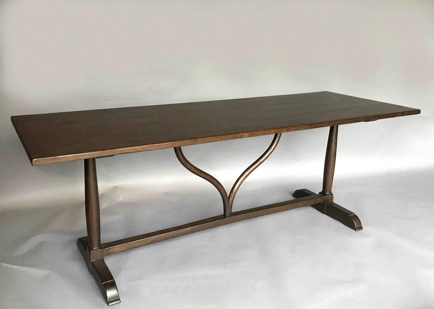 #10-13mod7 Custom Rectangular Wishbone Wine Tasting Table in Walnut