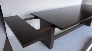 #10-24mod1 Custom Modern Trestle Base Table With Leaves
