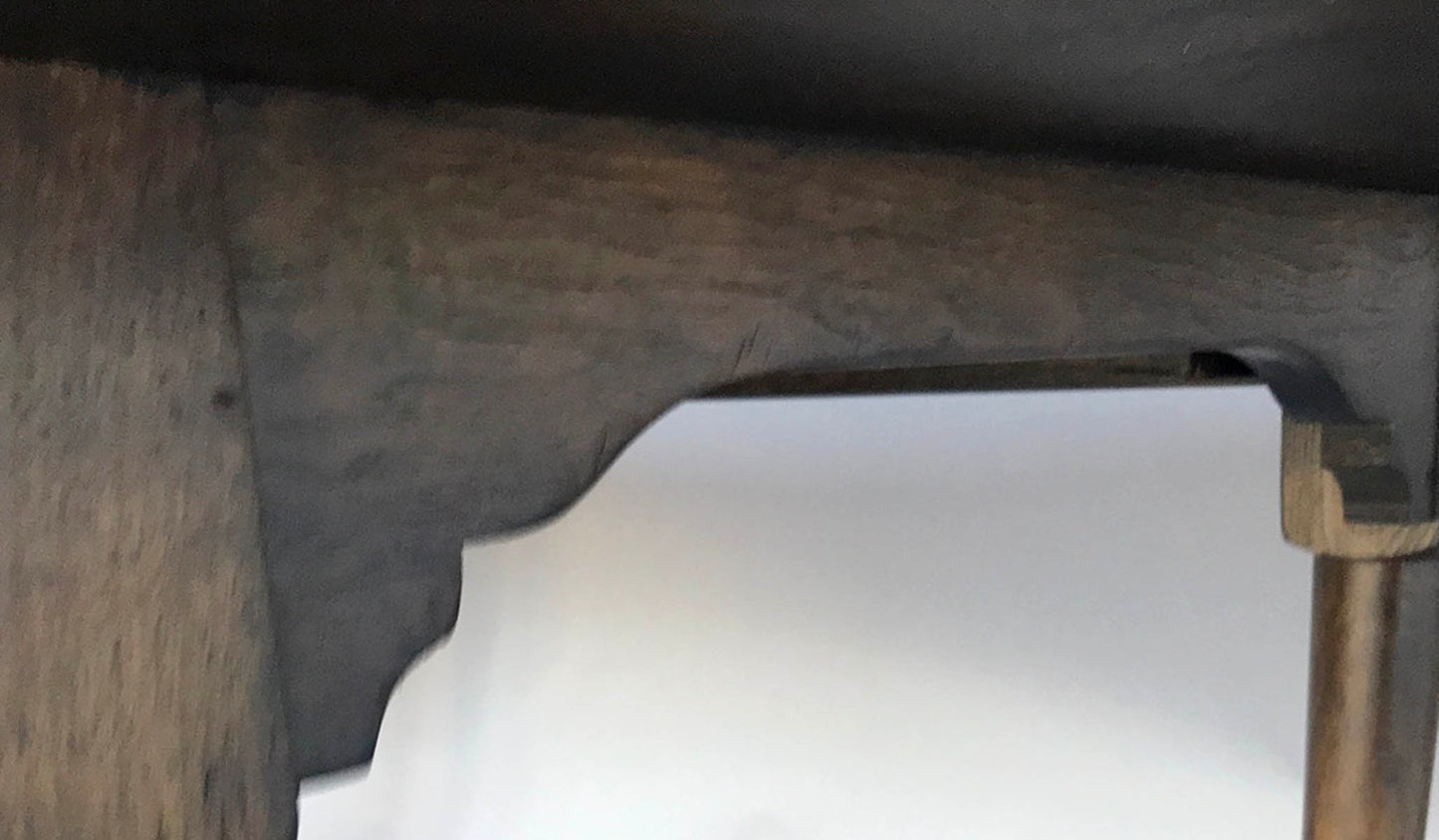 #10-27mod1 Custom Race Track Oval Queen Anne Leg Table With Leaves