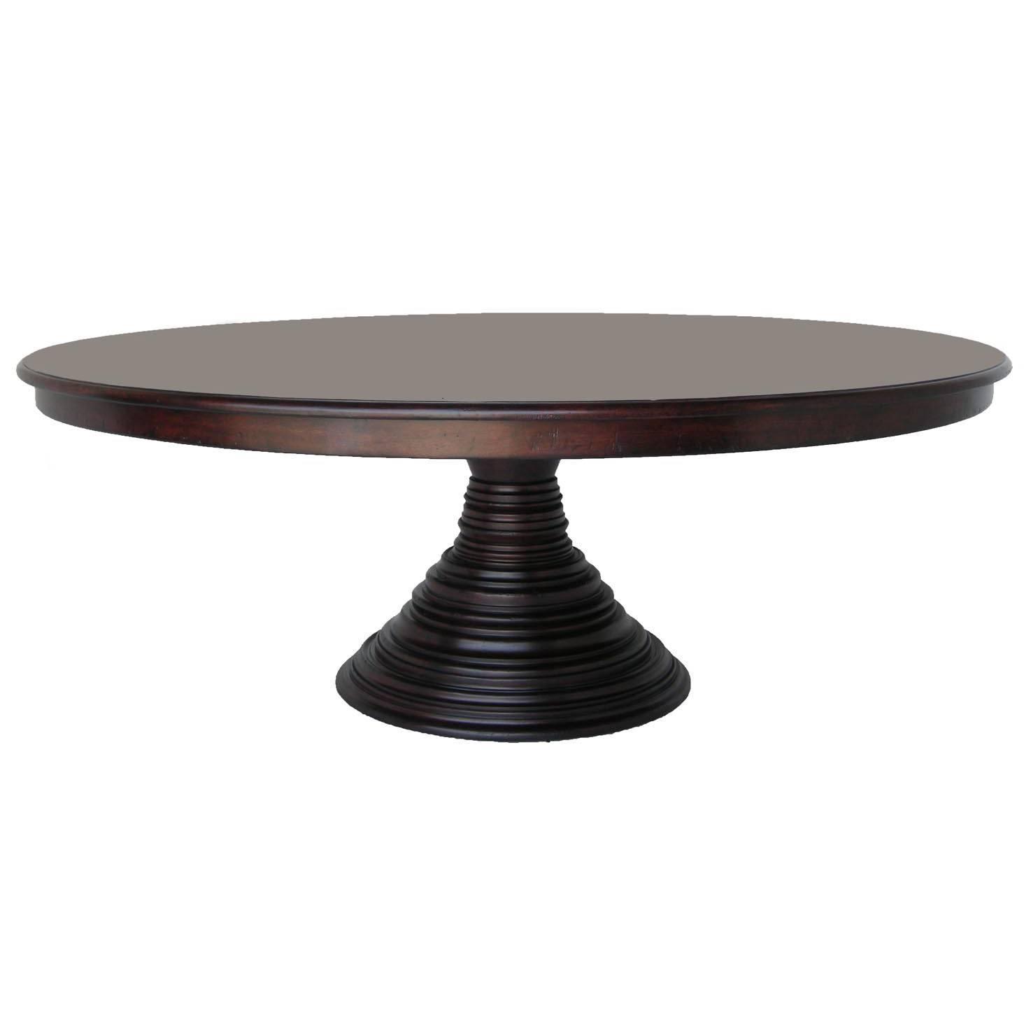 Custom Beehive Pedestal Table in Dark Walnut