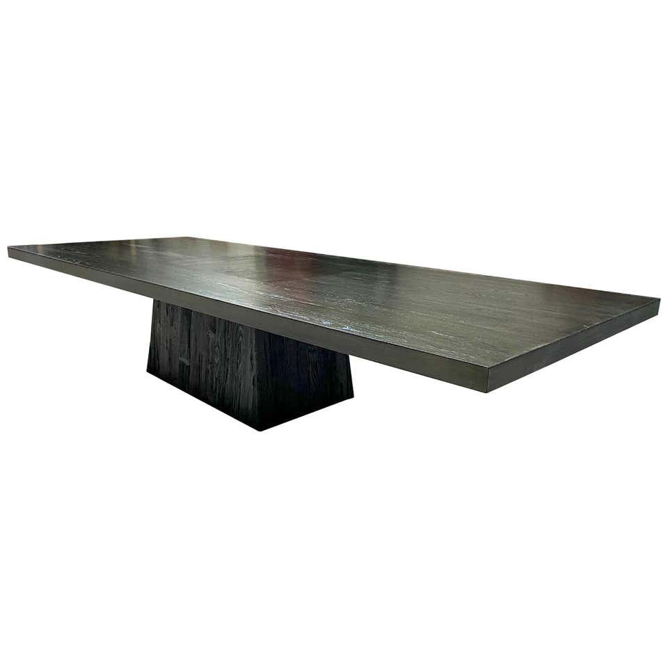 Custom Trapezoid Base Table by Dos Gallos Studio