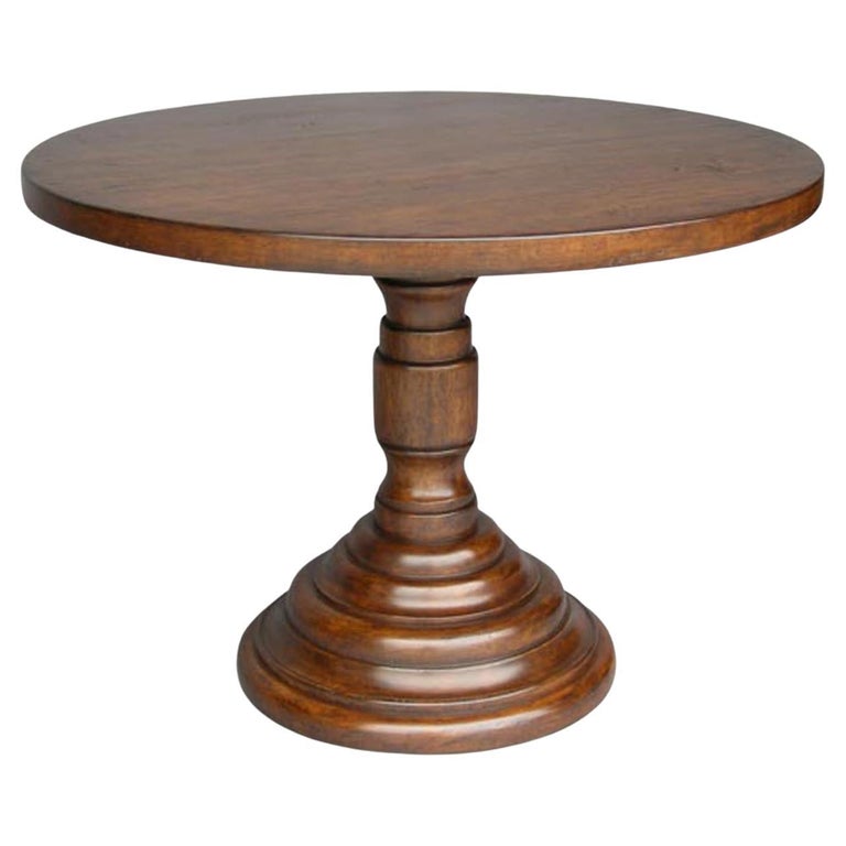 Custom Walnut Beehive Pedestal Table