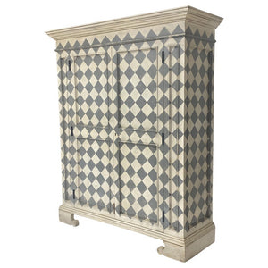 #10-806 Custom Hand Painted Checkered Cabinet by Dos Gallos Studio