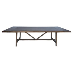 Custom V Stretcher Table in Rift Oak