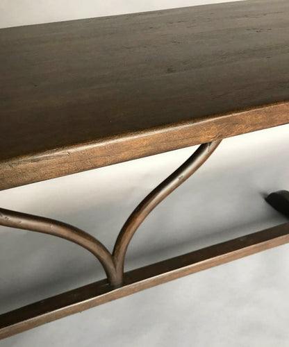 #10-13mod7 Custom Rectangular Wishbone Wine Tasting Table in Walnut