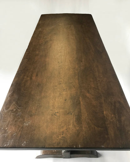 #10-13mod7 Custom Rectangular Wishbone Wine Tasting Table in Walnut