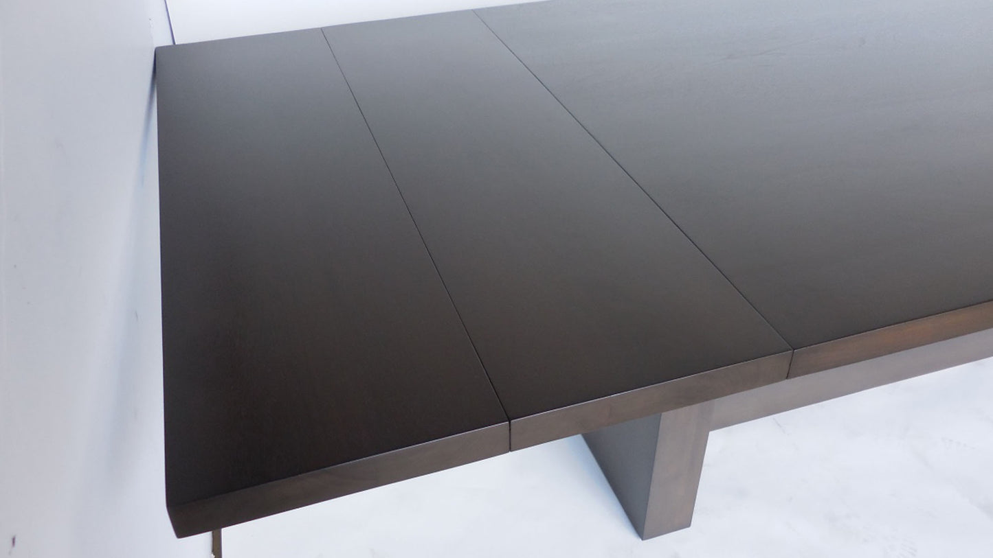 #10-24mod1 Custom Modern Trestle Base Table With Leaves