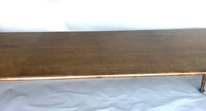 #10-27mod1 Custom Race Track Oval Queen Anne Leg Table With Leaves