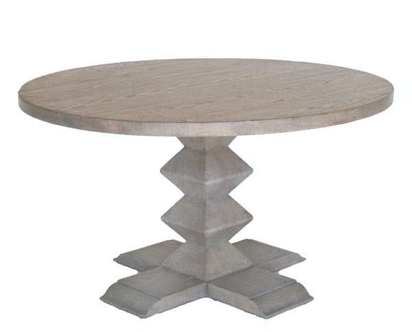 Custom Portuguese Pedestal Table In Oak
