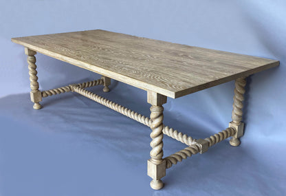 #10-4mod9 Custom Barley Twist Table in Oak