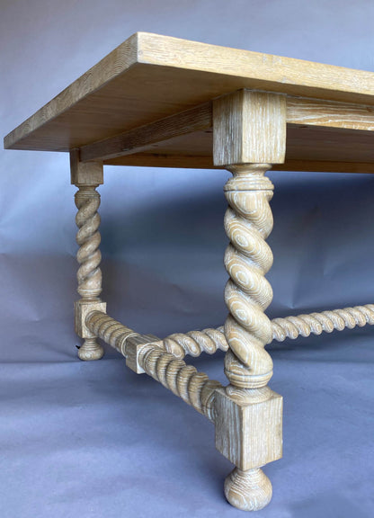 #10-4mod9 Custom Barley Twist Table in Oak
