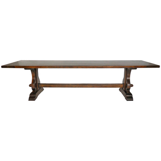Custom Spanish Trestle Table in Walnut
