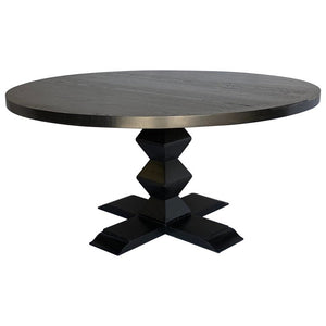 Portuguese Pedestal Table, ebony finish